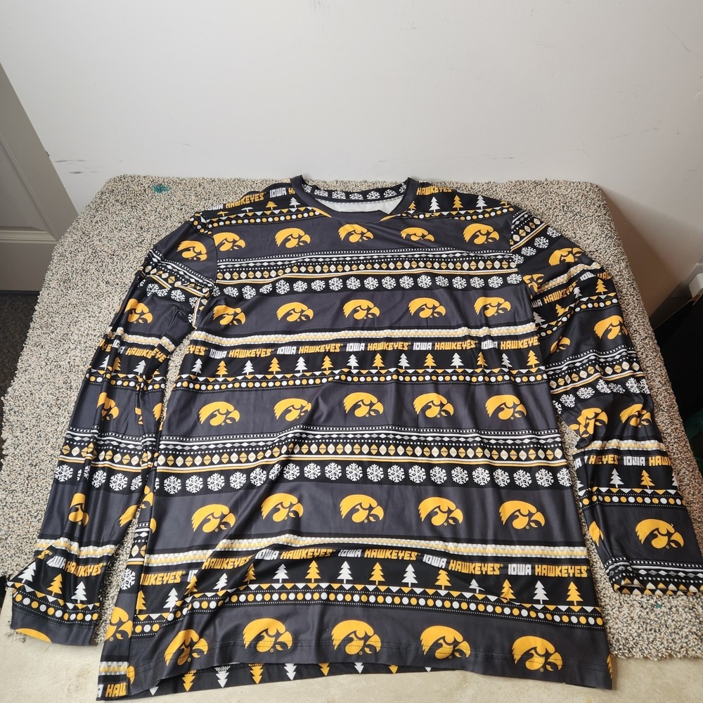 University of Iowa Hawkeyes Concepts Sport Sleepwear Long-Sleeve Tee Shirt, Xl